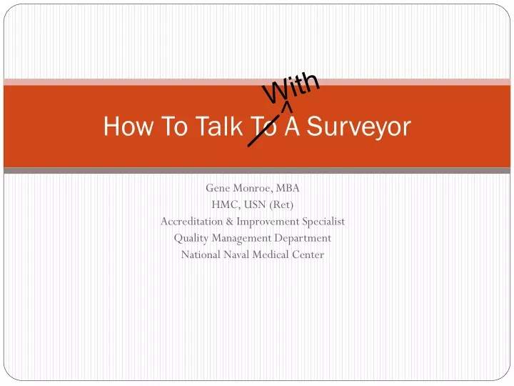 how to talk to a surveyor