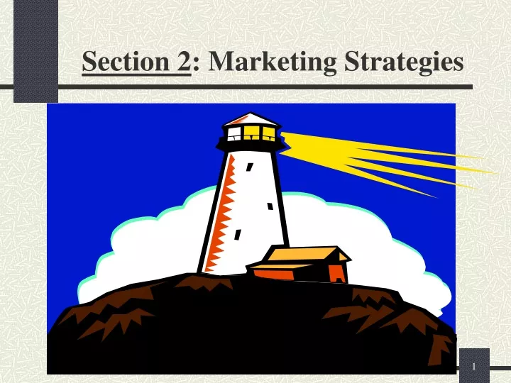 section 2 marketing strategies