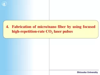 Fabrication of micro/nano fiber by using focused high-repetition-rate CO 2  laser pulses