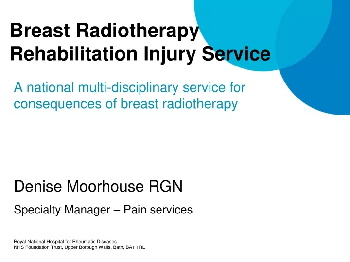 breast radiotherapy rehabilitation injury service