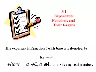 3.1 Exponential Functions and  Their Graphs