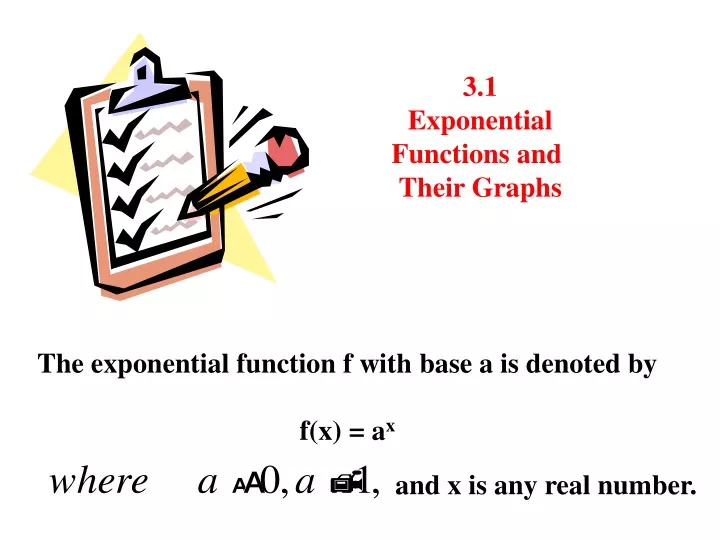 3 1 exponential functions and their graphs