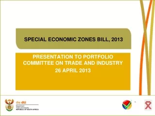 SPECIAL ECONOMIC ZONES BILL, 2013