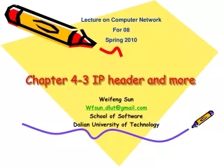 Chapter 4-3 IP header and more