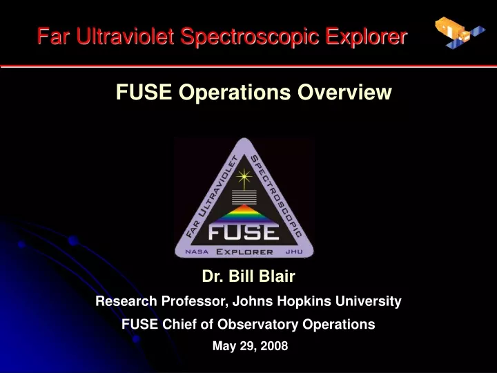 far ultraviolet spectroscopic explorer