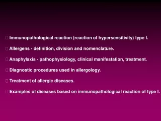 Immunopathological reaction (reaction of hypersensitivity) type I.