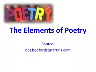 The Elements of Poetry