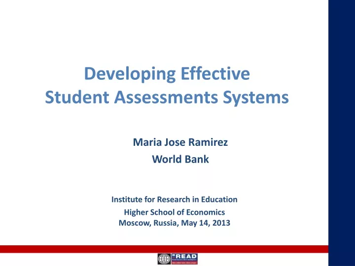 developing effective student assessments systems