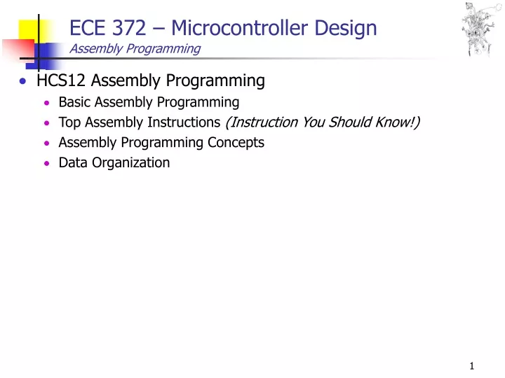 ece 372 microcontroller design assembly programming