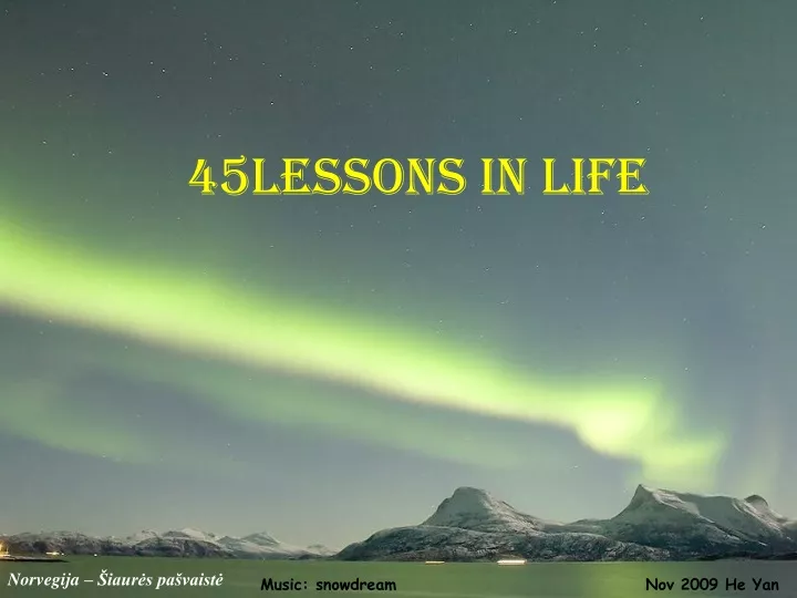 45lessons in life