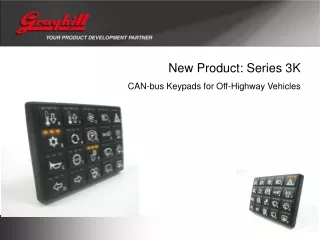 New Product: Series 3K CAN-bus Keypads for Off-Highway Vehicles