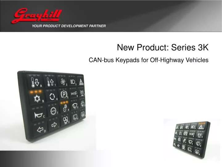new product series 3k can bus keypads