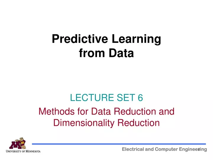 predictive learning from data