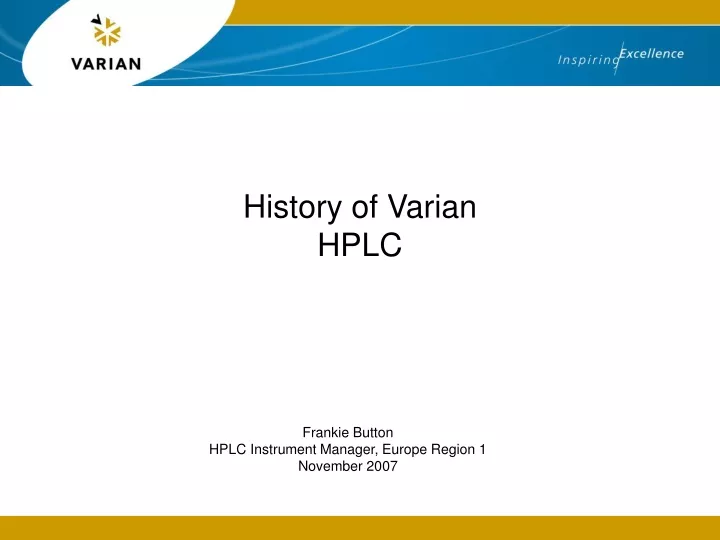 history of varian hplc