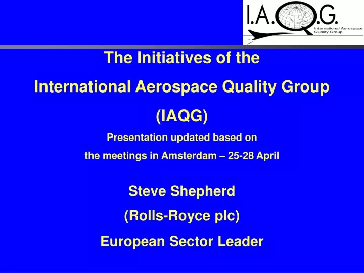 the initiatives of the international aerospace