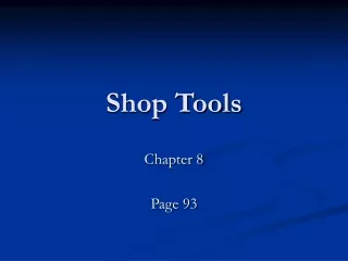 Shop Tools