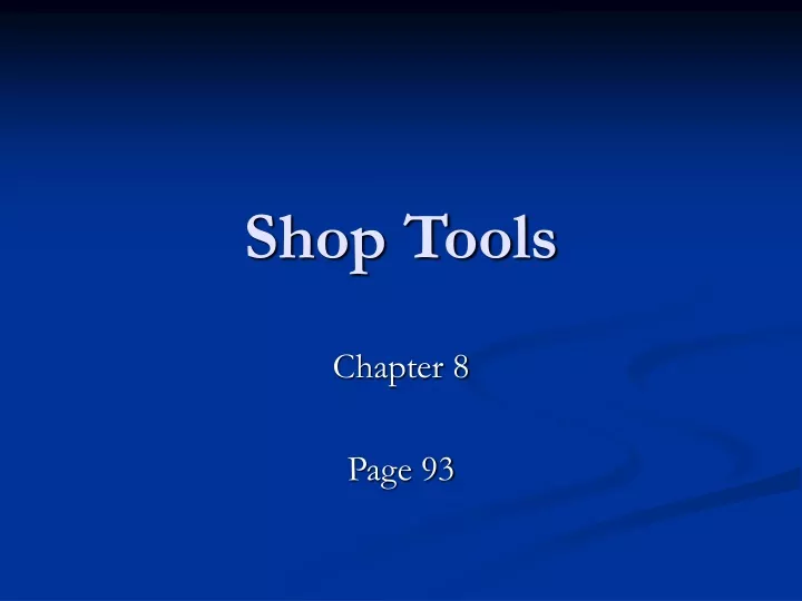 shop tools
