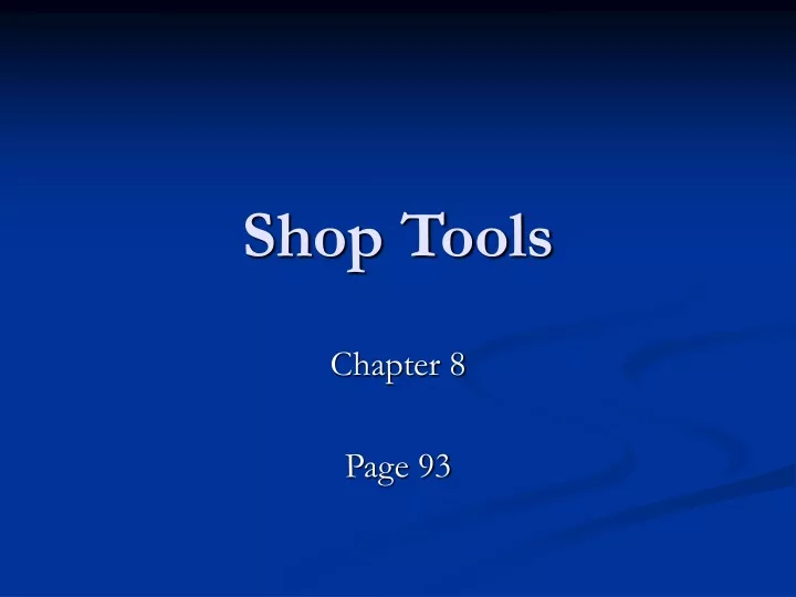 PPT - Shop Tools PowerPoint Presentation, Free Download - ID:9369305