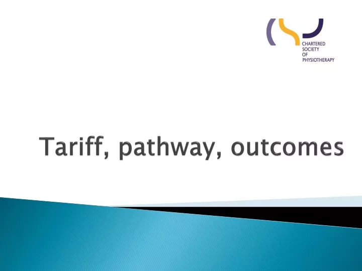 tariff pathway outcomes