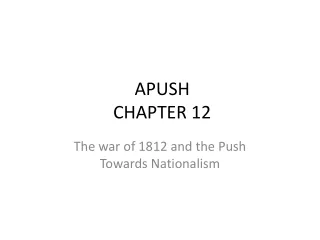 APUSH  CHAPTER 12
