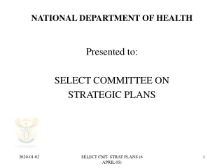 NATIONAL DEPARTMENT OF HEALTH