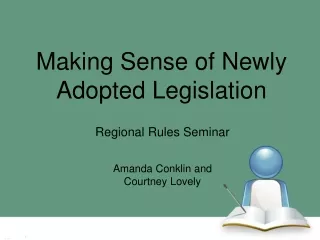 Making Sense of Newly Adopted Legislation