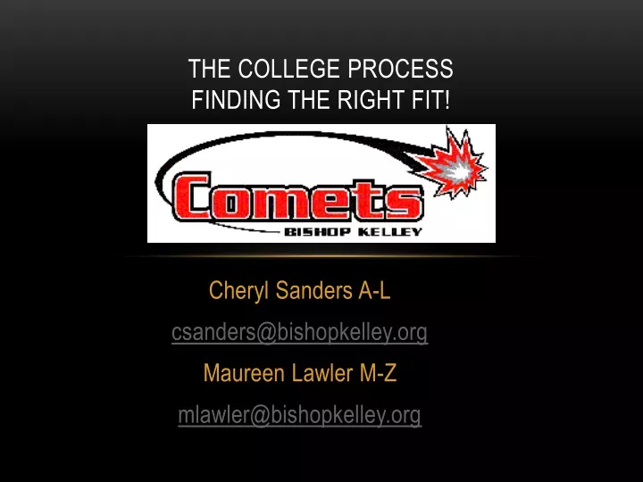 the college process finding the right fit