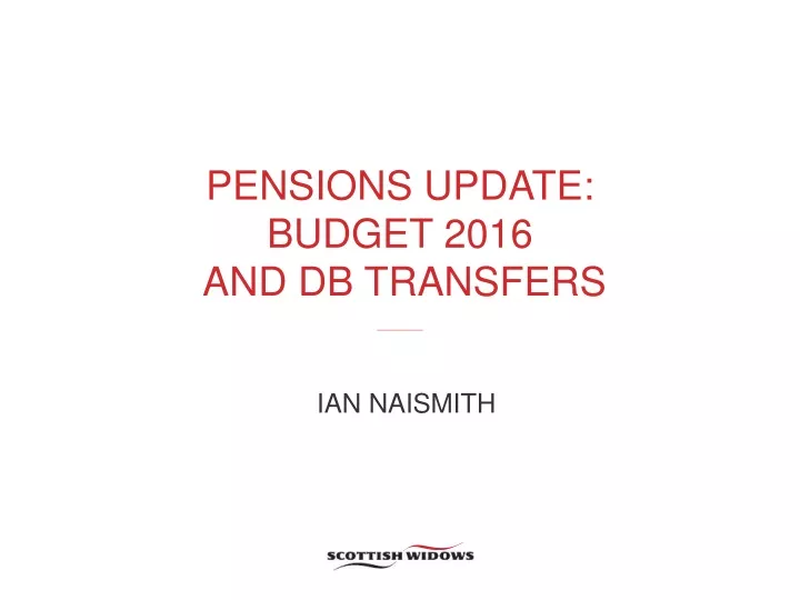 pensions update budget 2016 and db transfers