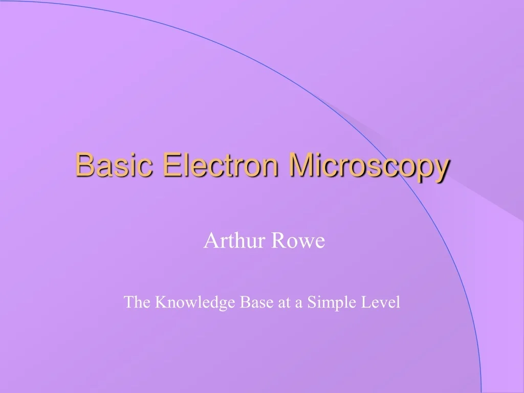 PPT - Basic Electron Microscopy PowerPoint Presentation, free download ...