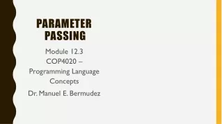 Parameter  passing
