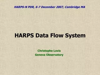 HARPS Data Flow System