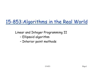 15-853:Algorithms in the Real World