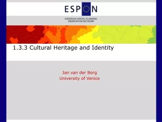 1.3.3 Cultural Heritage and Identity