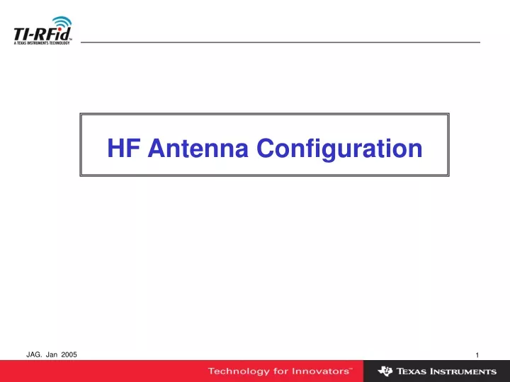 hf antenna configuration