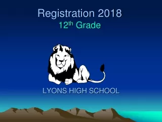 Registration 2018 12 th  Grade