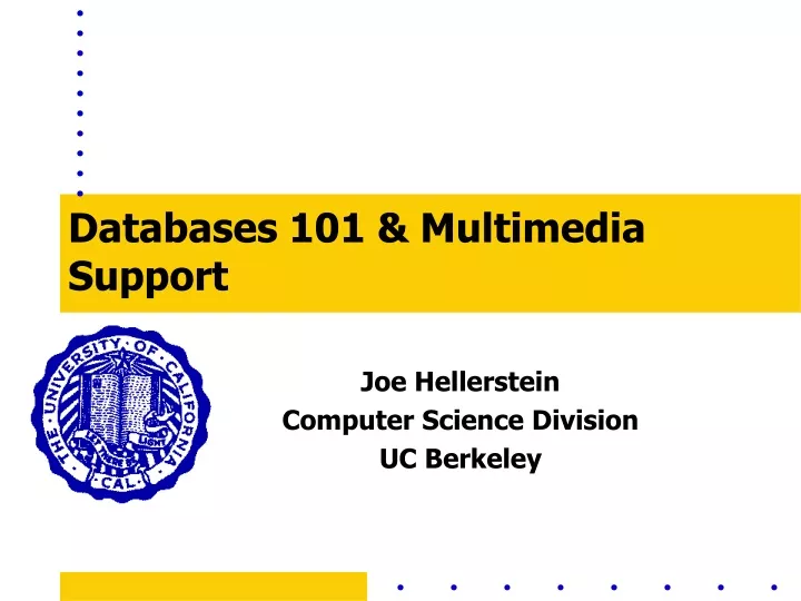 databases 101 multimedia support