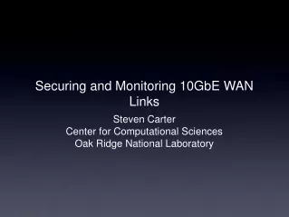 Securing and Monitoring 10GbE WAN Links