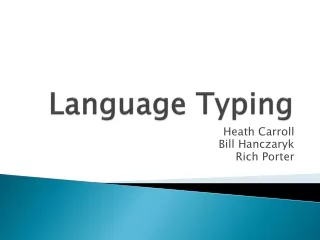 Language Typing