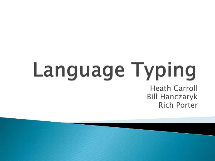 language typing