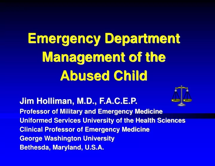 emergency department management of the abused