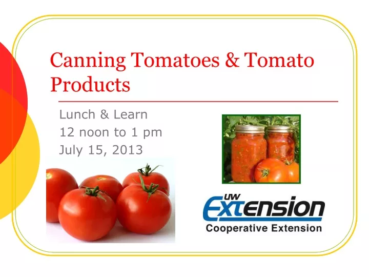 canning tomatoes tomato products