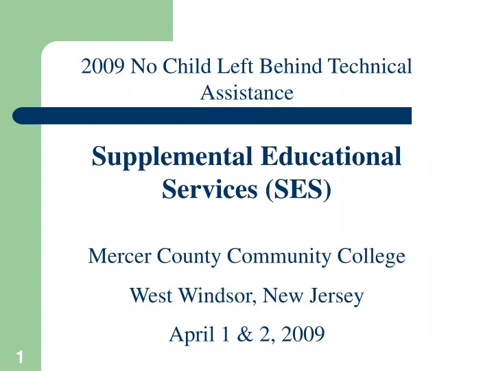2009 no child left behind technical assistance