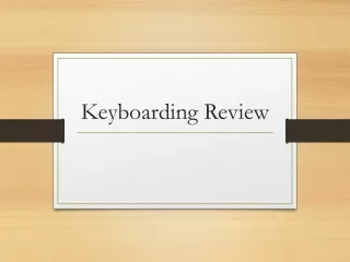 Keyboarding Review