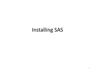 Installing SAS