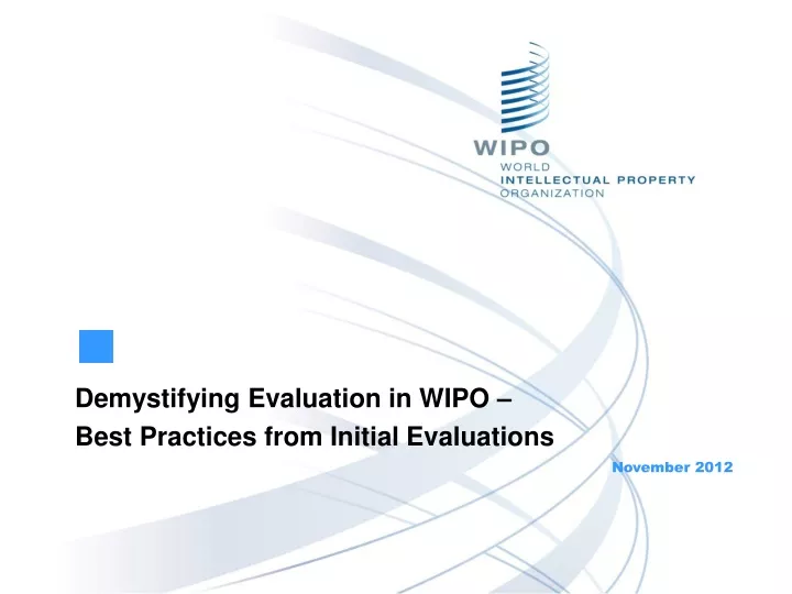 demystifying evaluation in wipo best practices