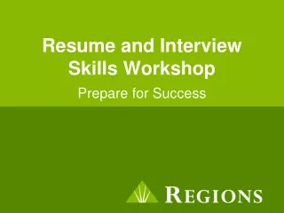 Resume and Interview Skills Workshop