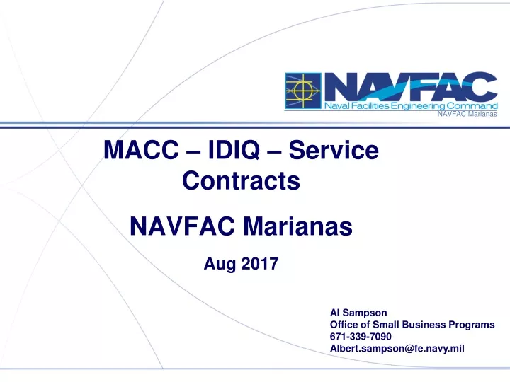 macc idiq service contracts navfac marianas aug 2017