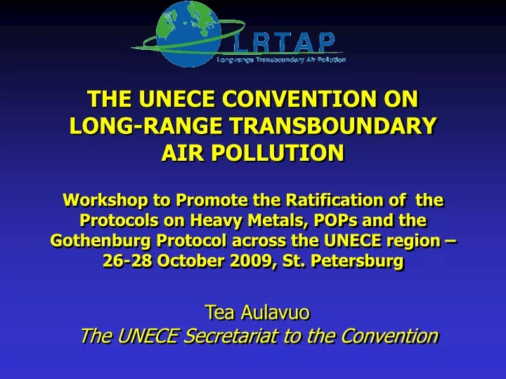 the unece convention on long range transboundary