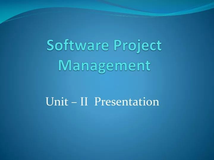 software project management