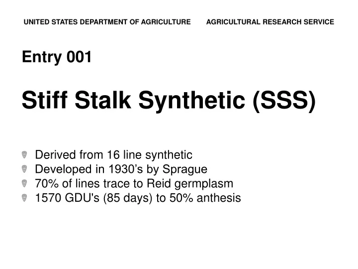 united states department of agriculture agricultural research service